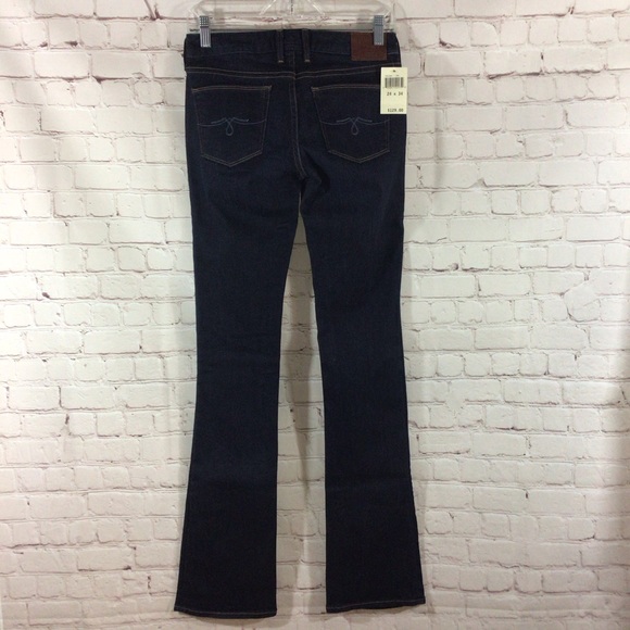 Lucky Brand Lolita Boot Cut Dark Wash Denim Blue Jeans Size 00 New With Tags - Picture 4 of 10